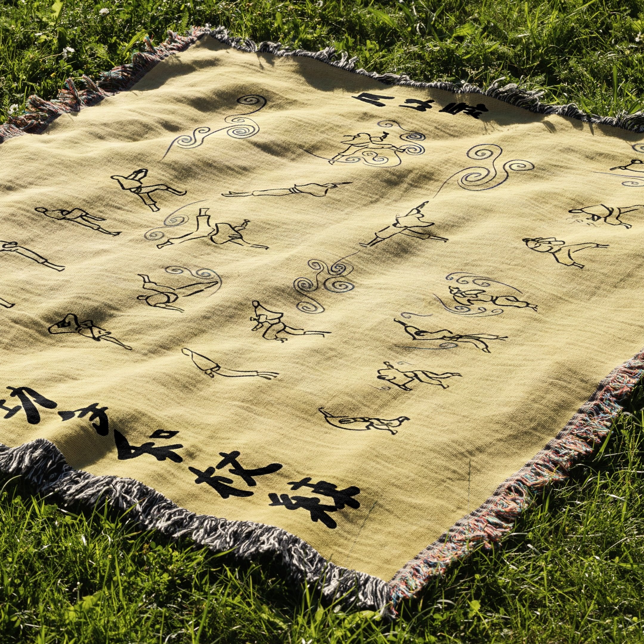 Air Scroll Woven Blanket Tapestry - Image 2