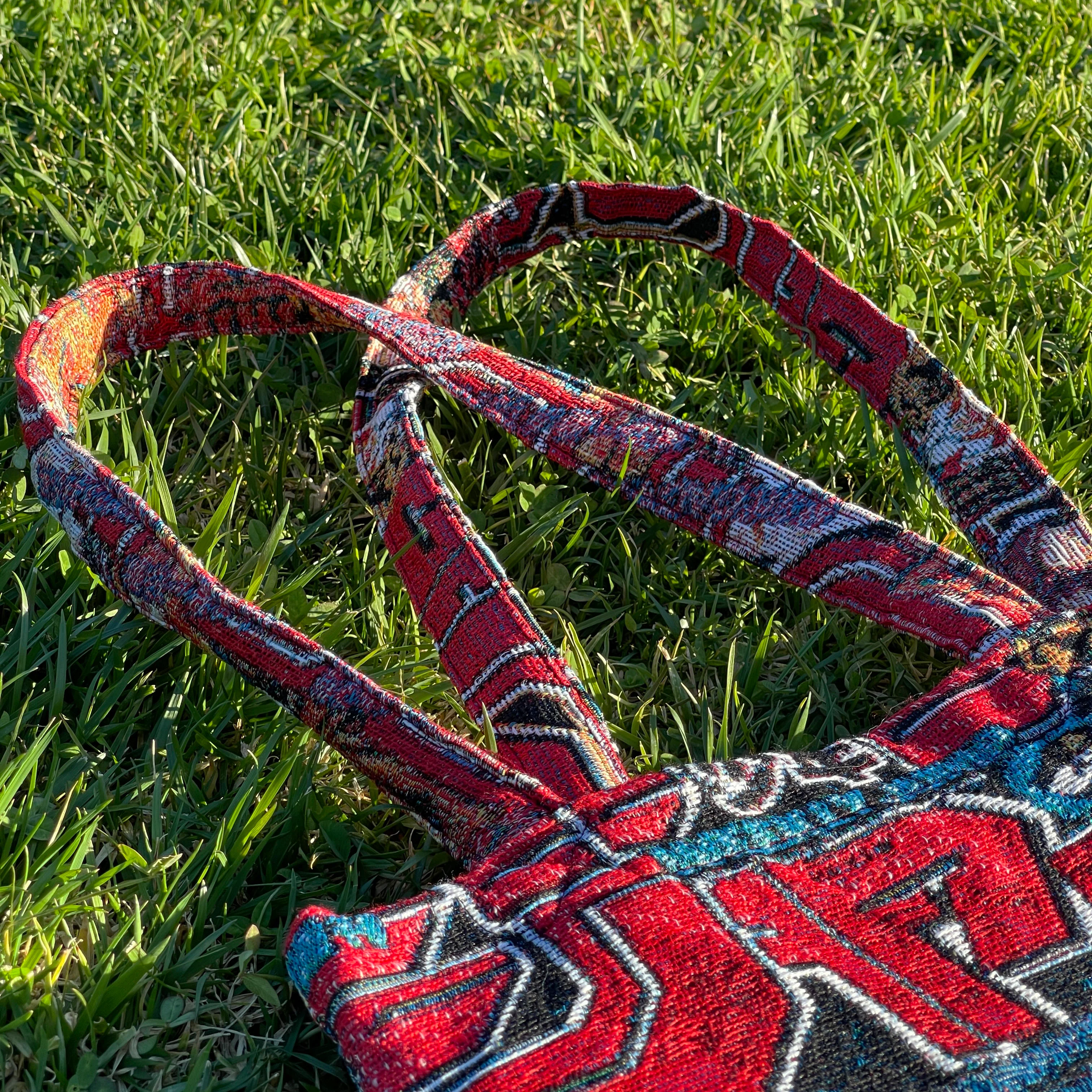 Chainsaw Woven Tapestry Tote Bag - Image 5