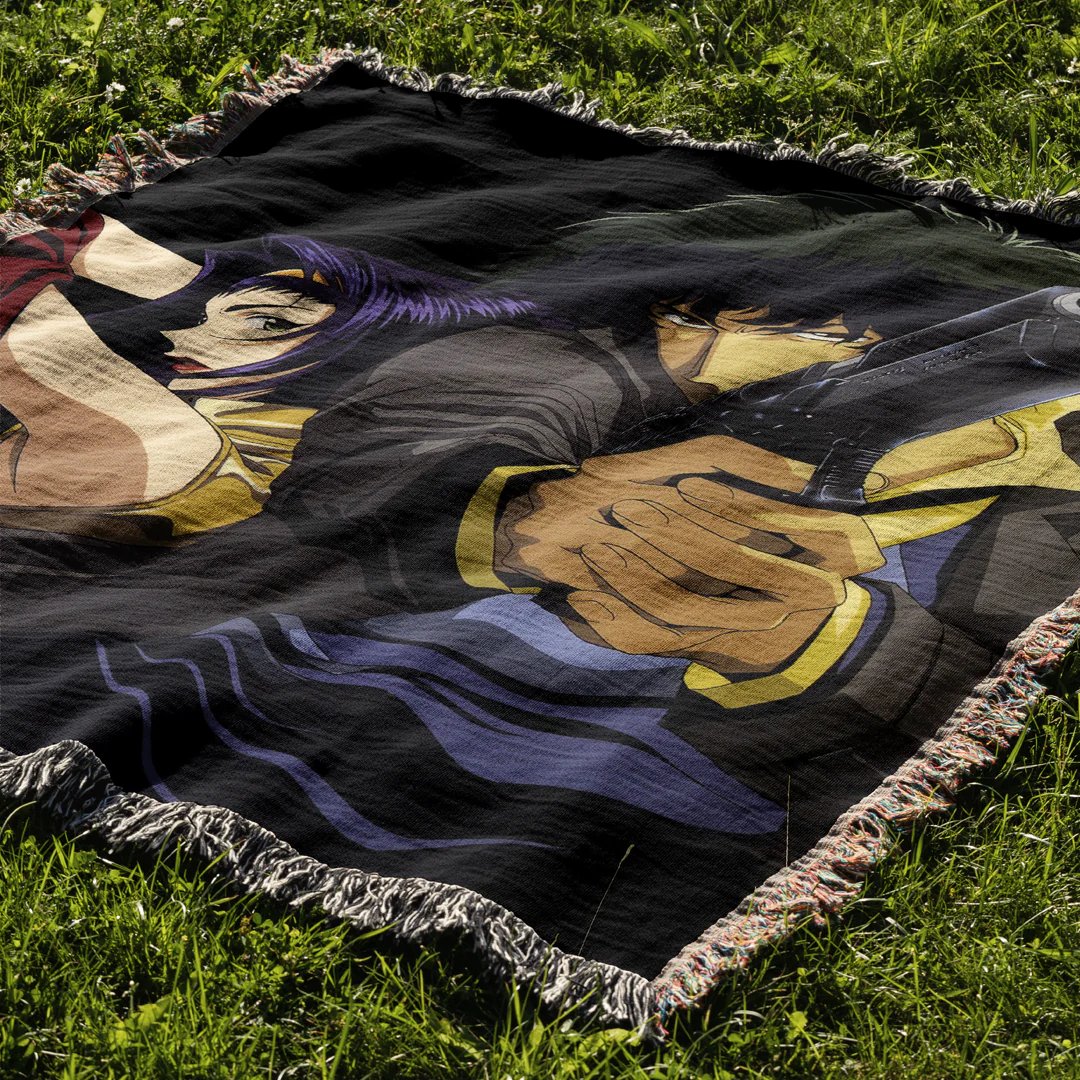 Cowboy 3 Woven Blanket Tapestry - Image 3