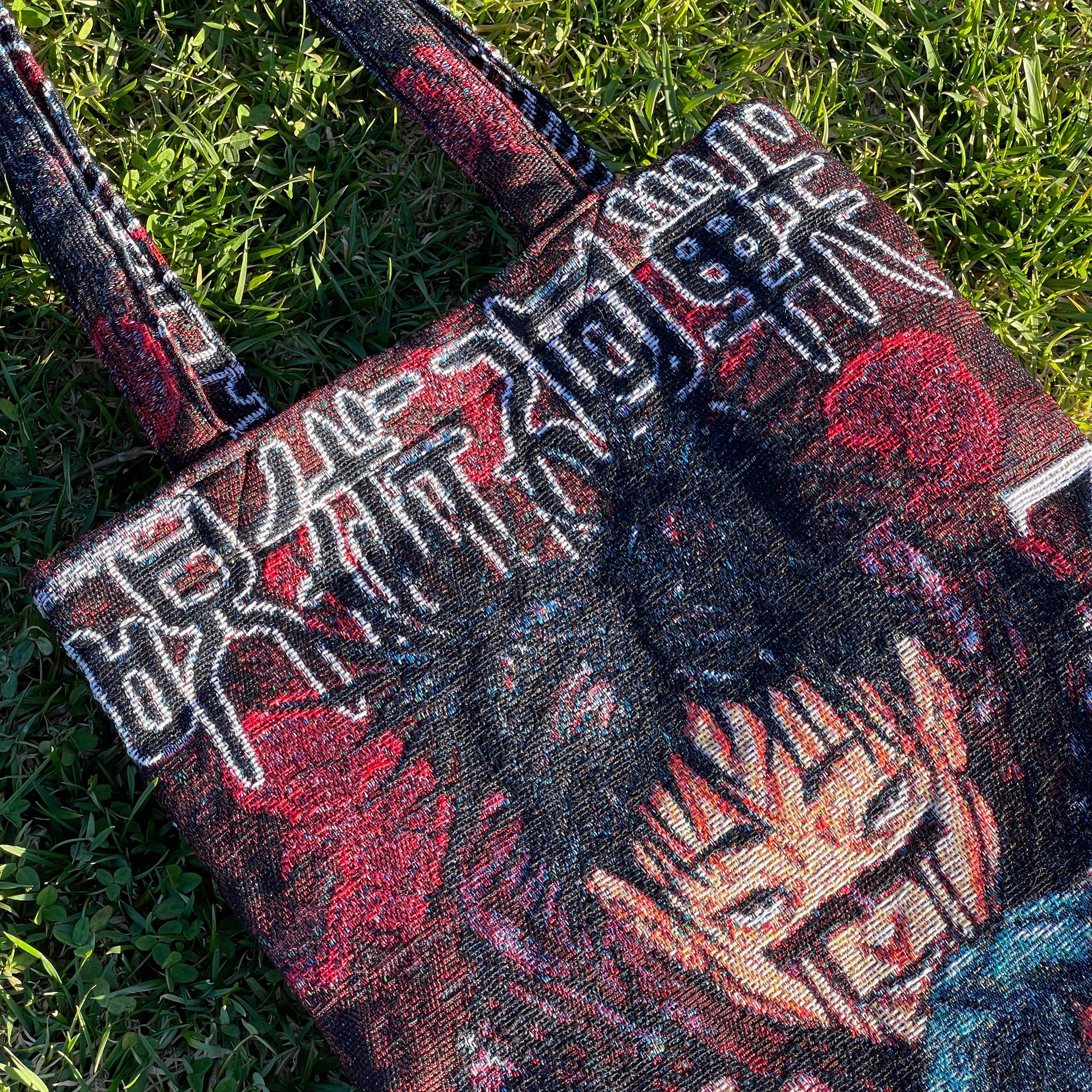 Cursed Woven Tapestry Tote Bag - Image 3