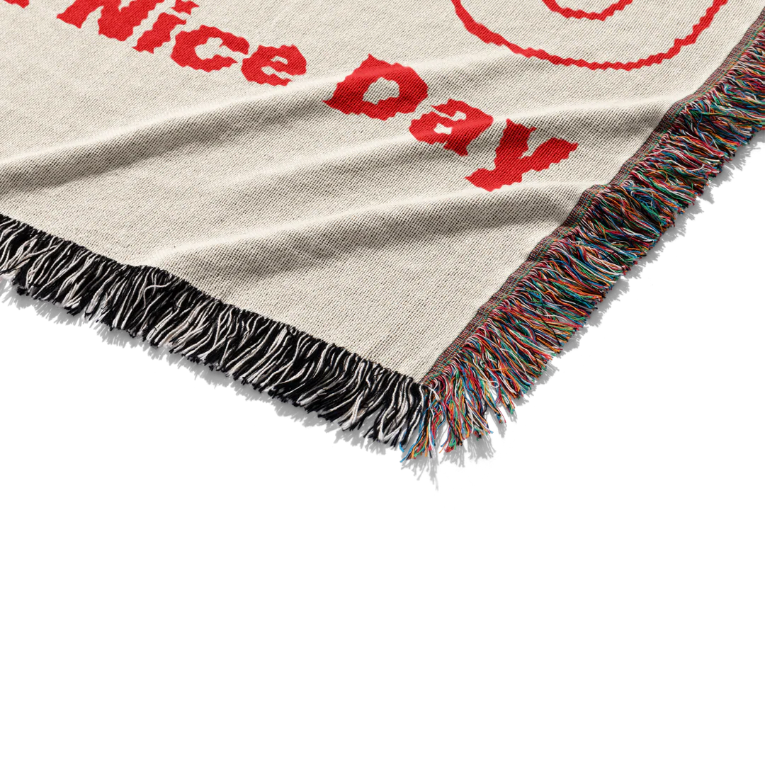 F U Have A Nice Day Woven Blanket Tapestry - Image 3