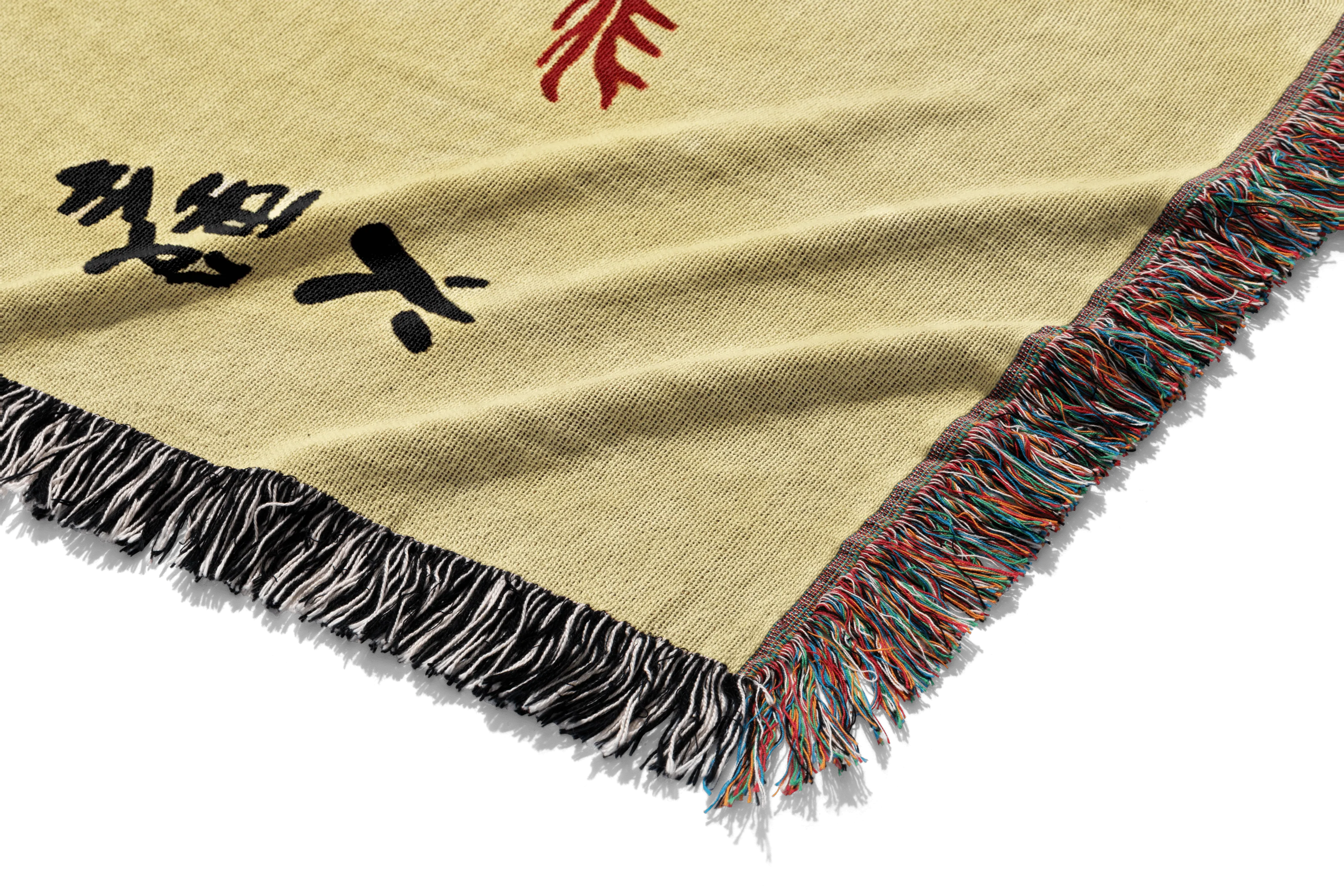 Fire Scroll Woven Blanket Tapestry - Image 3