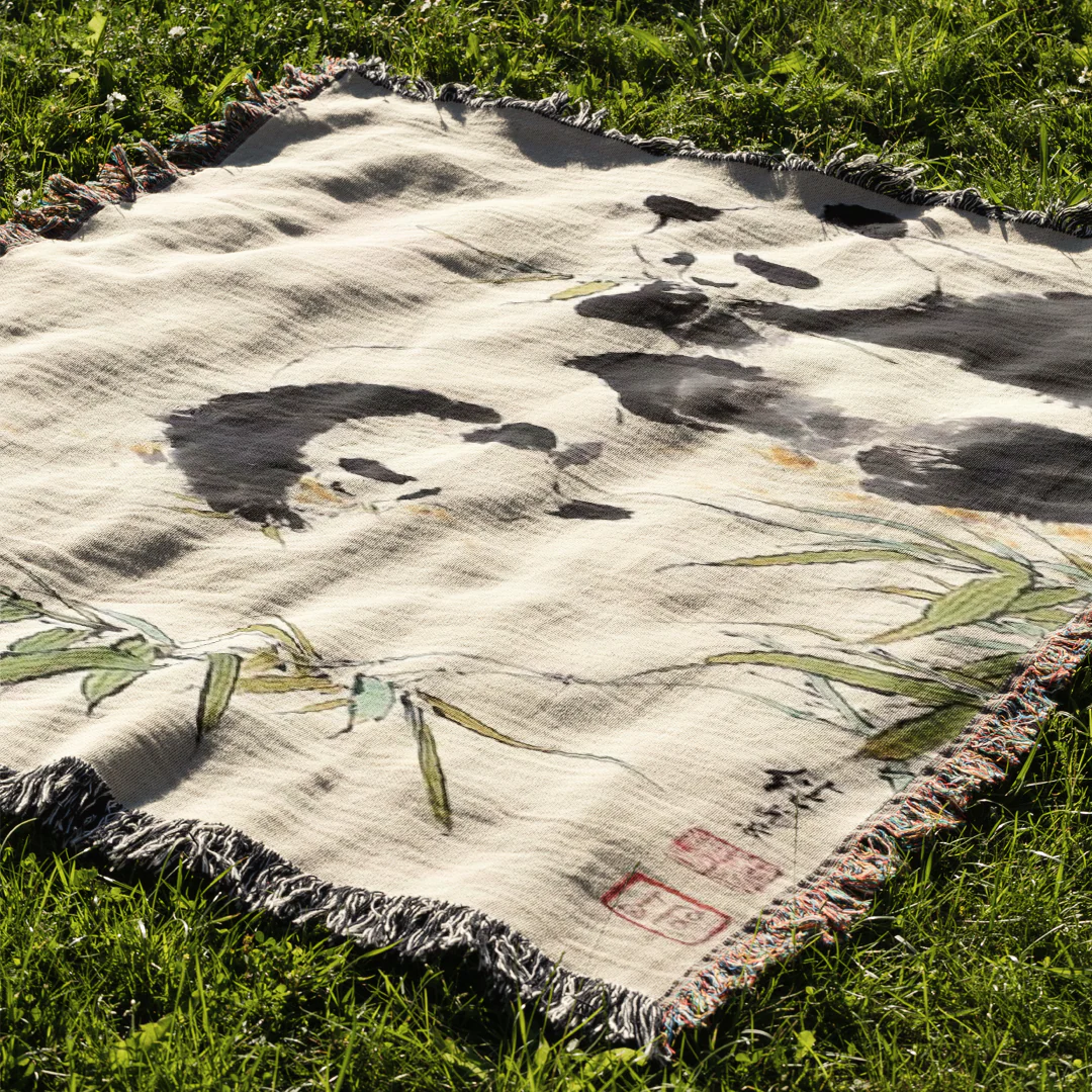 Pandas Woven Blanket Tapestry - Image 2
