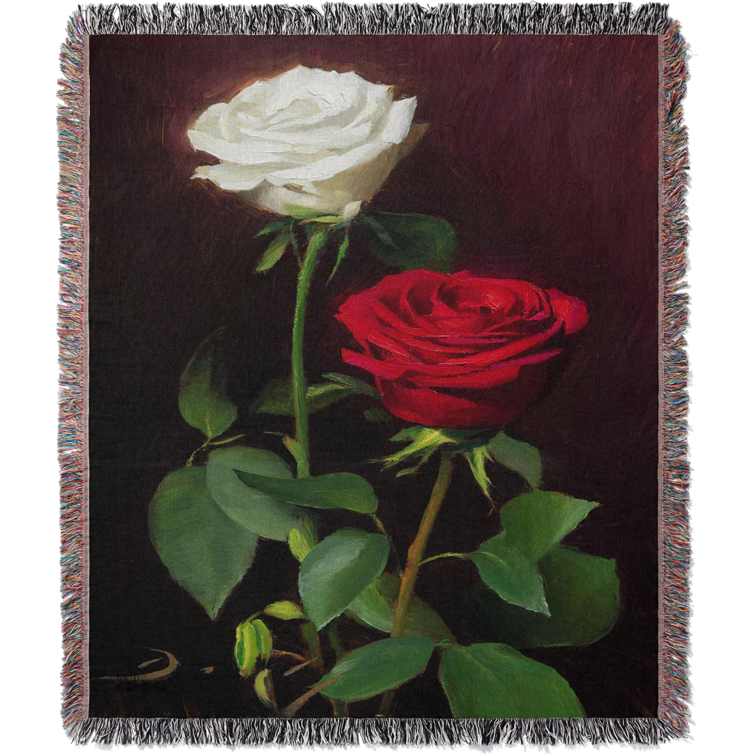 Roses Woven Blanket Tapestry