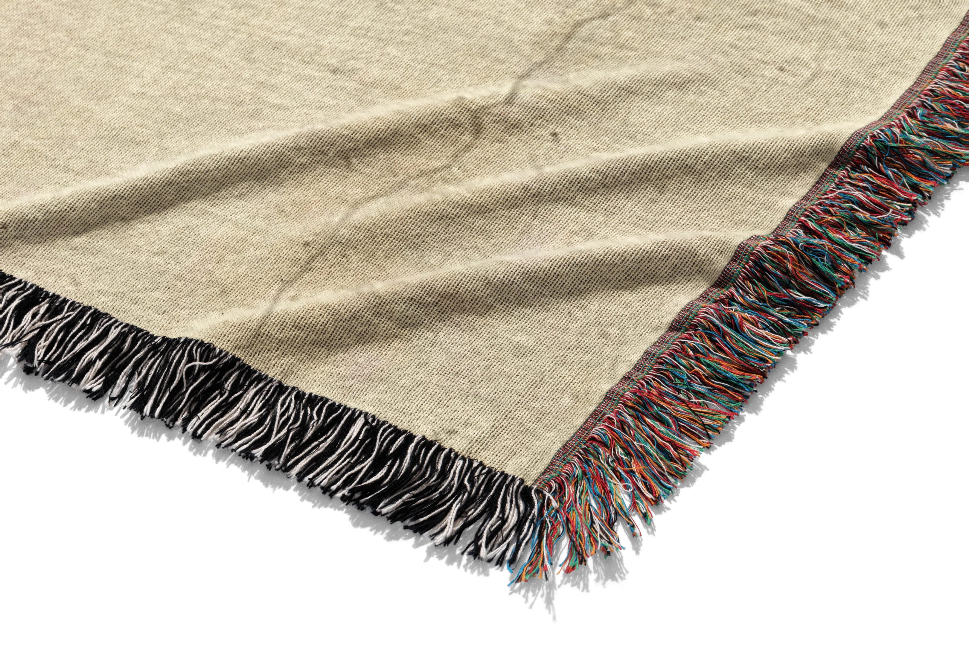The Creation of Adam by Michelangelo Woven Blanket Tapestry - Image 3