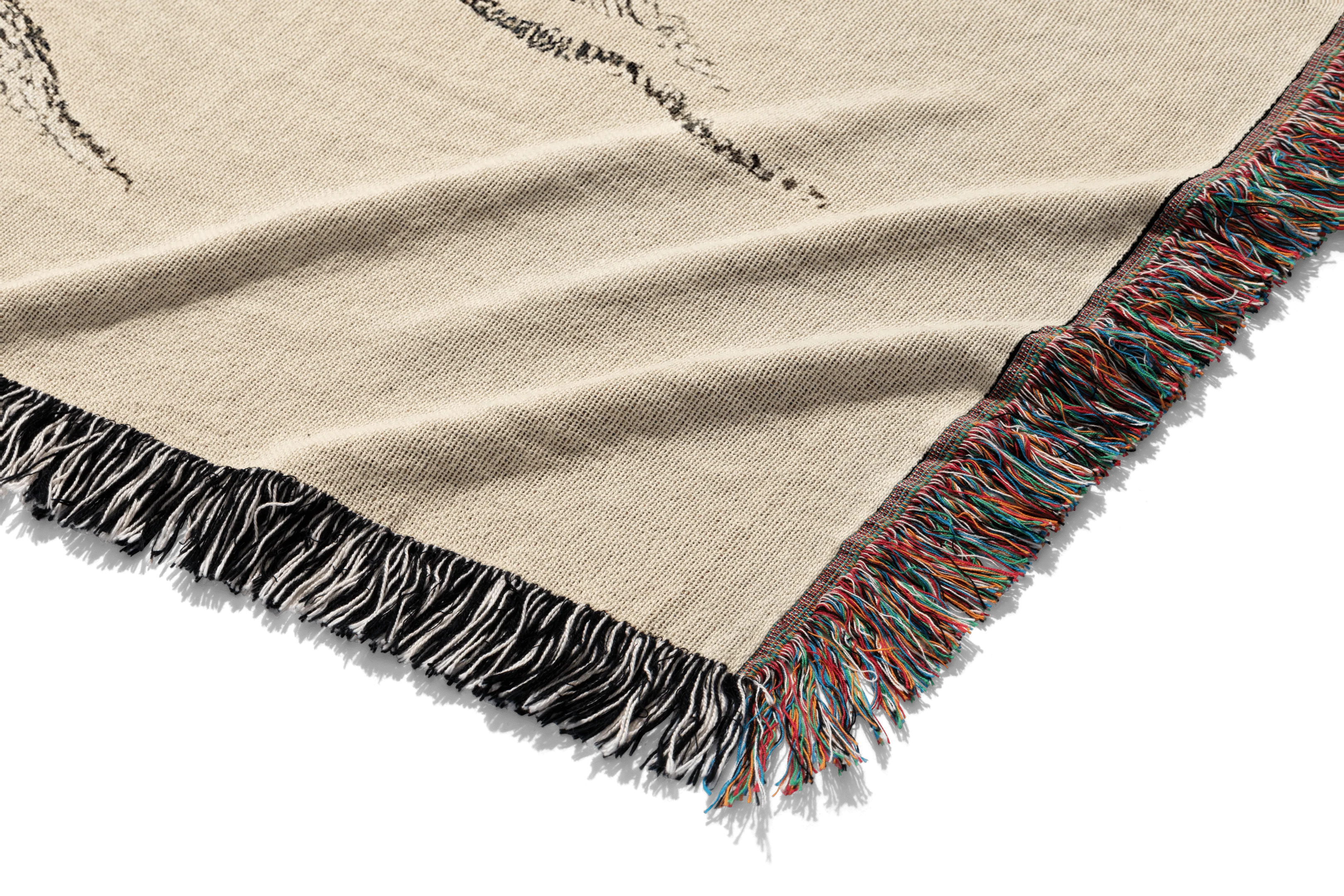 Tiger and Elephant Woven Blanket Tapestry - Image 3