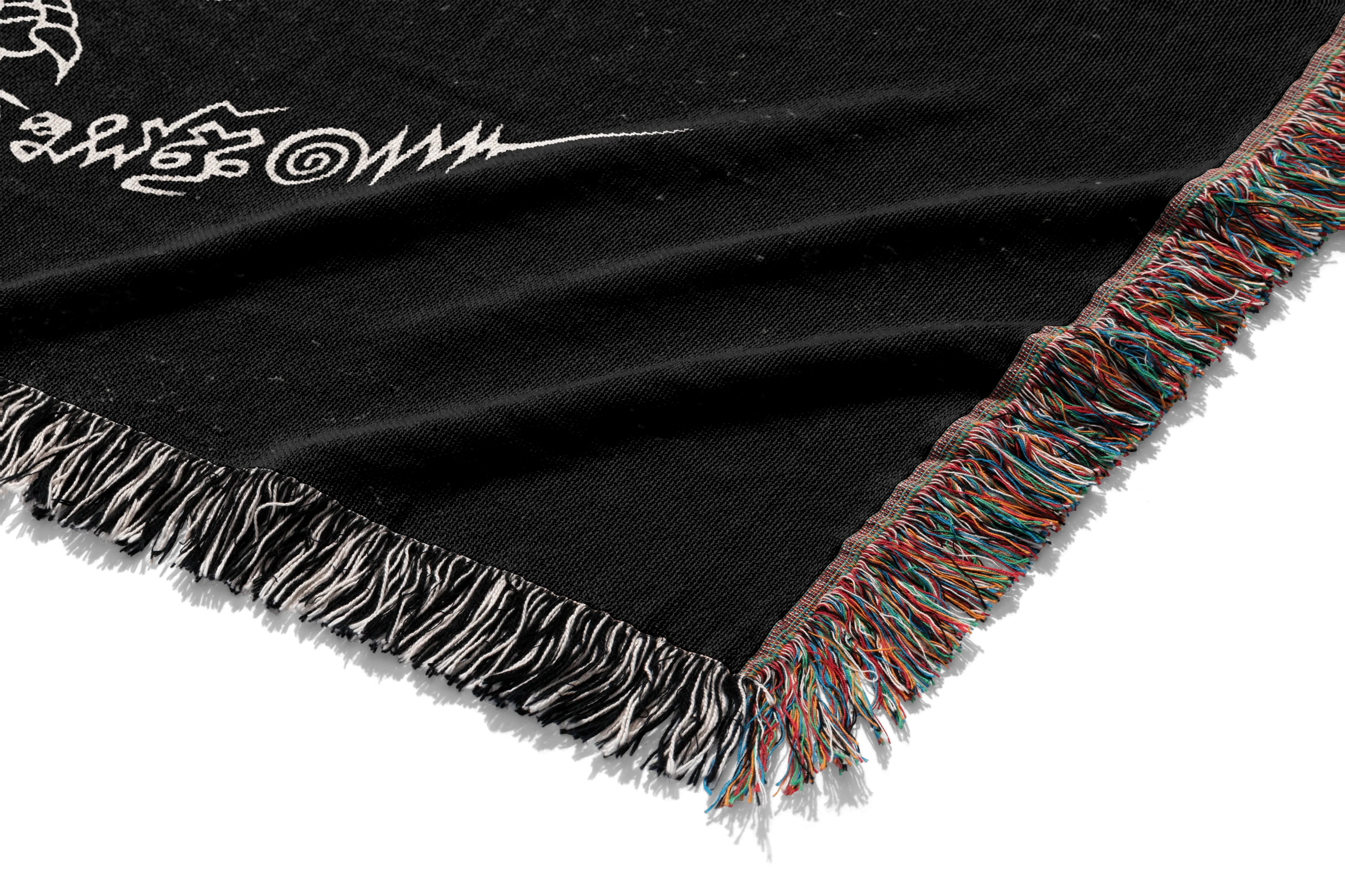 Twin Tigers Sak Yant Woven Blanket Tapestry - Image 3