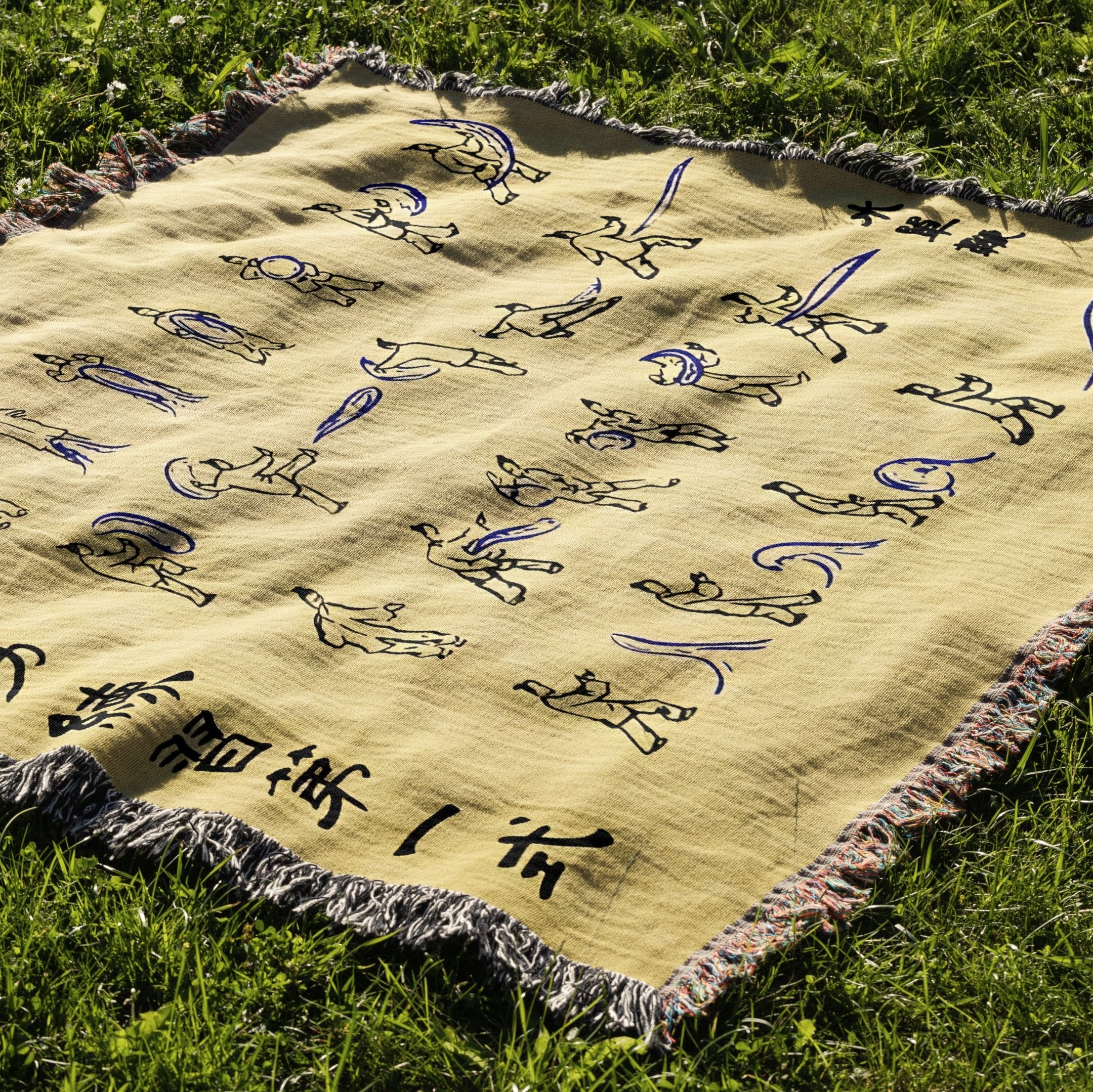 Water Scroll Woven Blanket Tapestry - Image 2